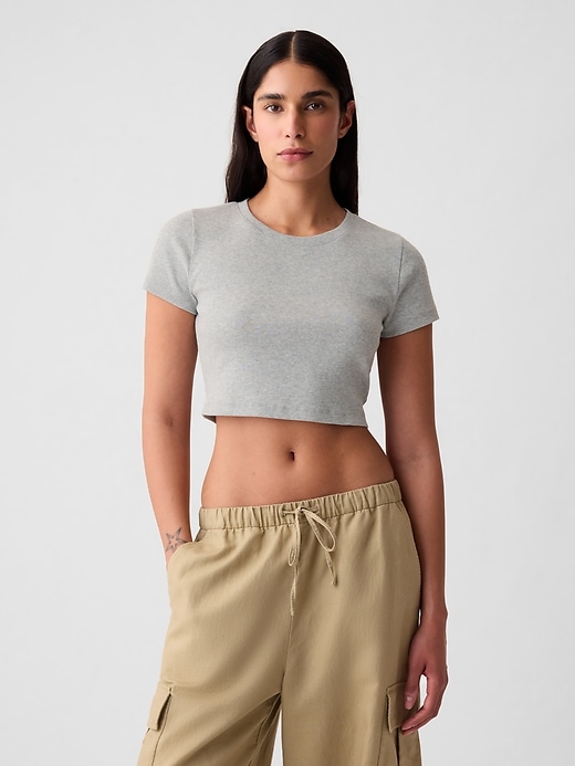 Image number 1 showing, Modern Rib Ultra-Cropped T-Shirt