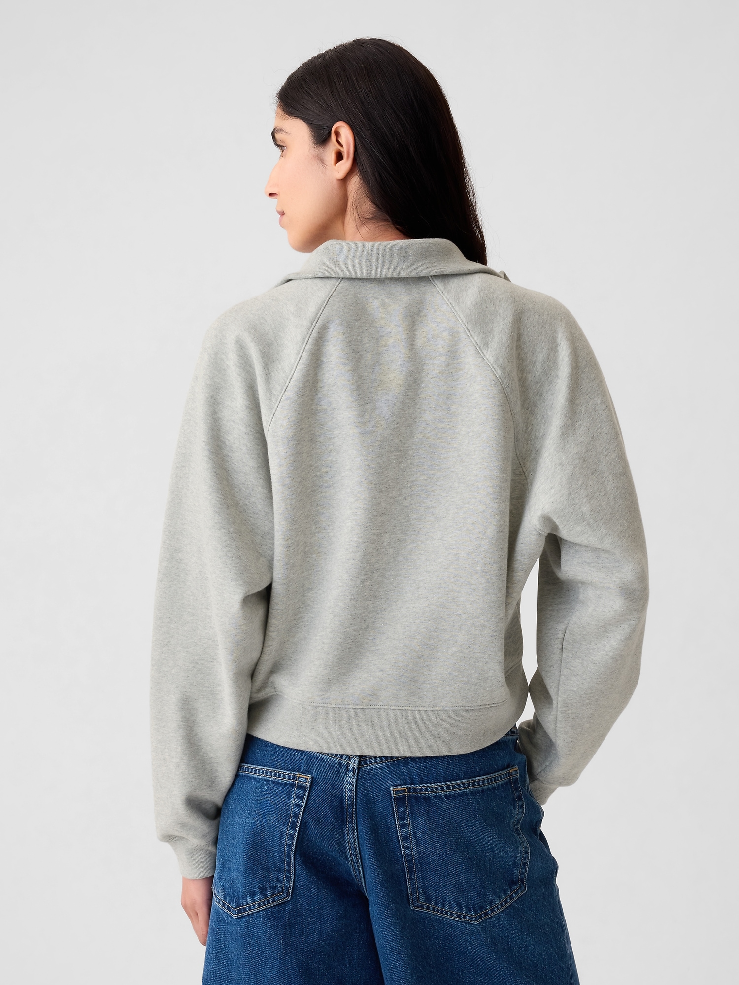 VintageSoft Cropped Half-Zip Pullover