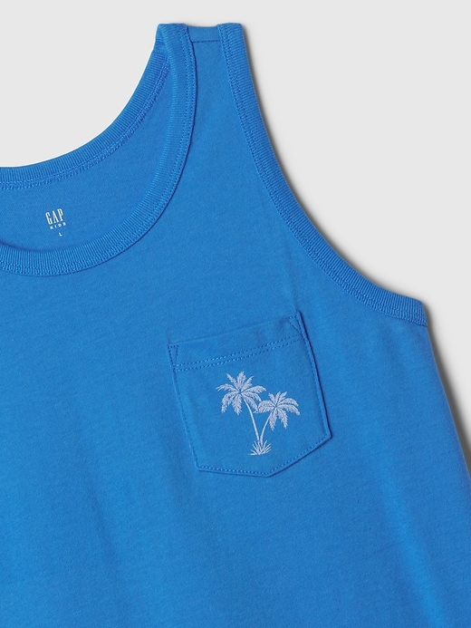 2 of 8 showing, with the color breezy blue of product Kids Graphic Tank Top