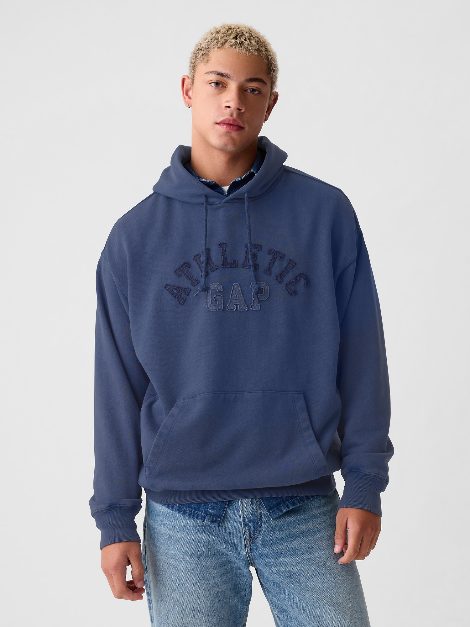 Gap Athletic Logo Hoodie In Night Sky