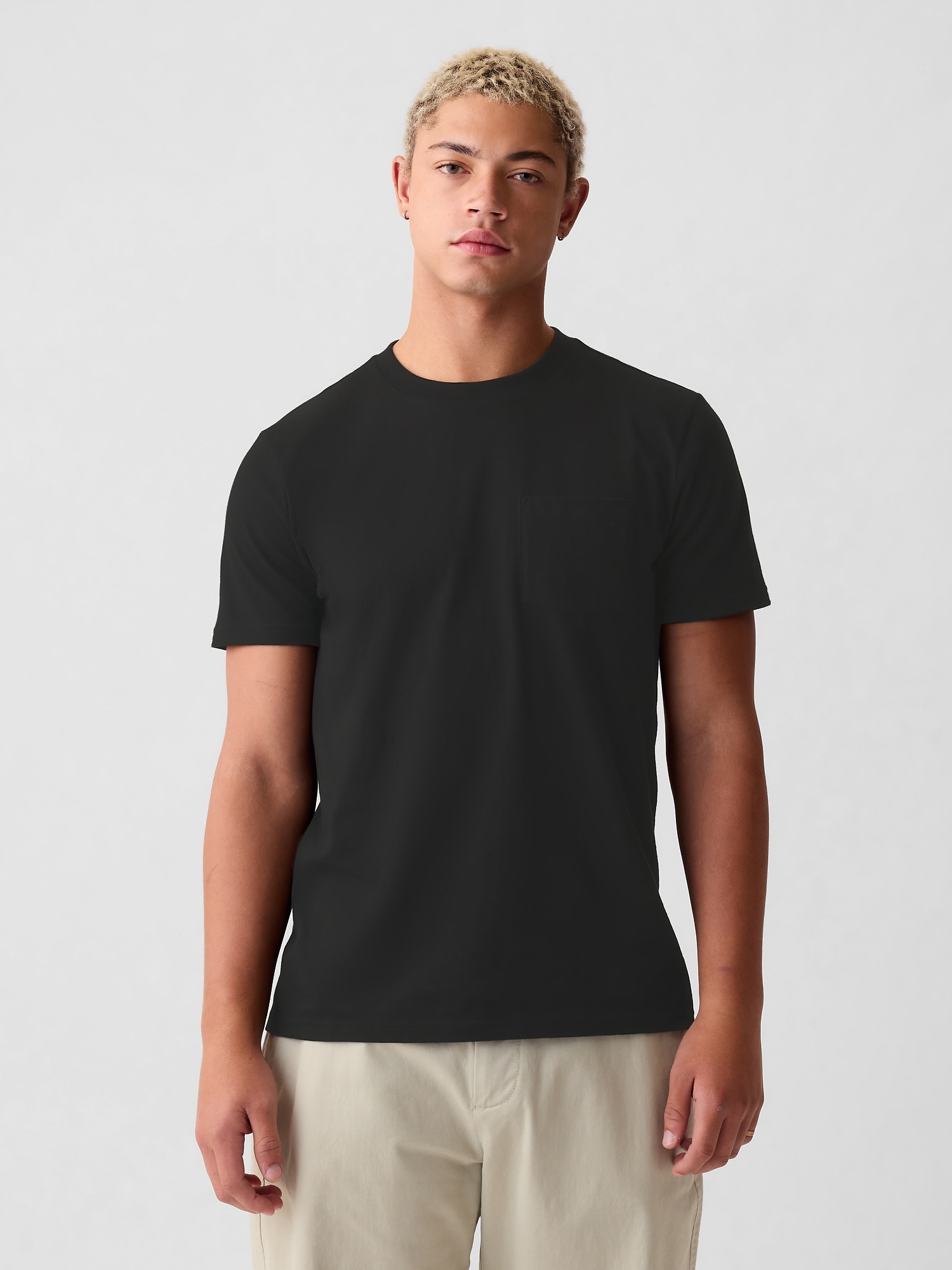Organic Cotton Pocket T-Shirt - Black