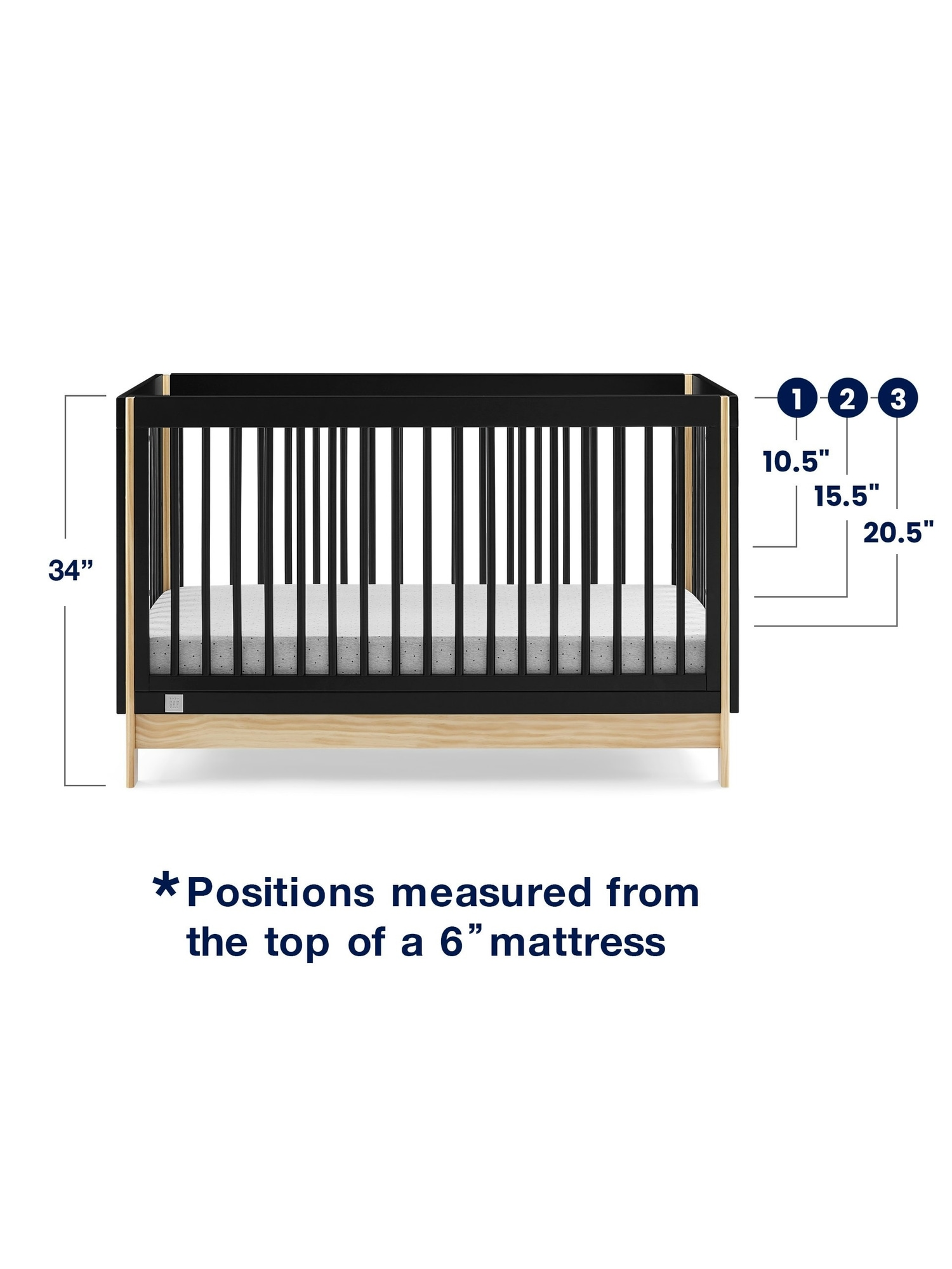 Delta crib dimensions sale