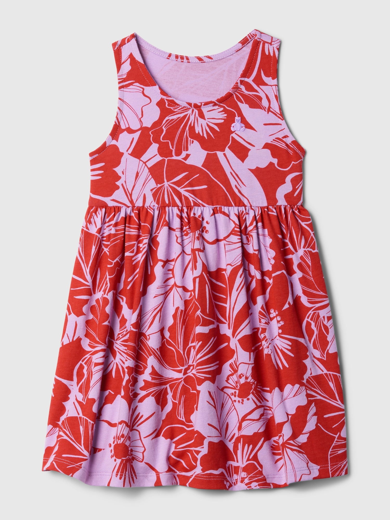 Shop Gap Baby Mix And Match Tank Dress In Red Floral Print