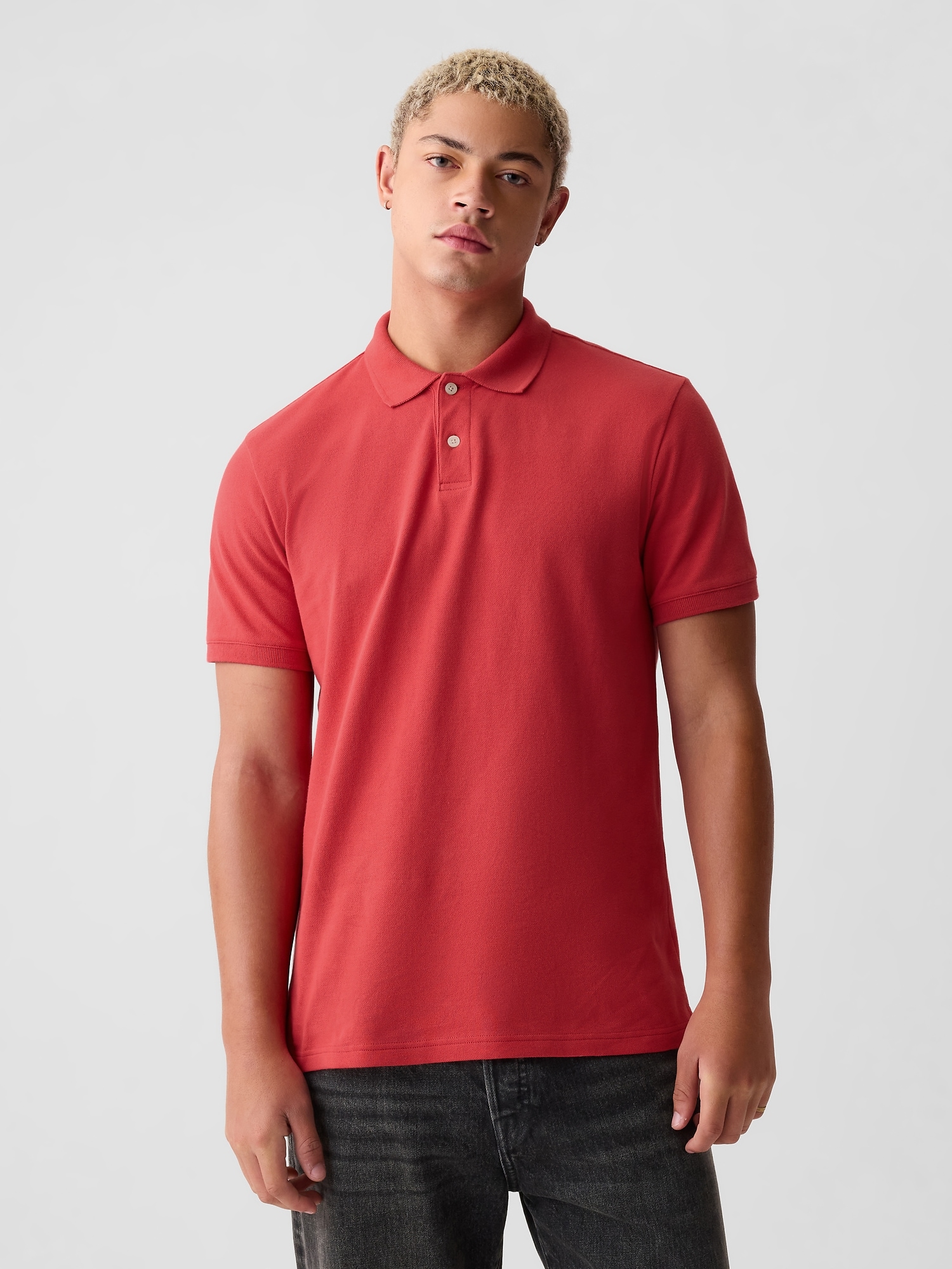 Gap Pique Polo Shirt Shirt In Weathered Red V2