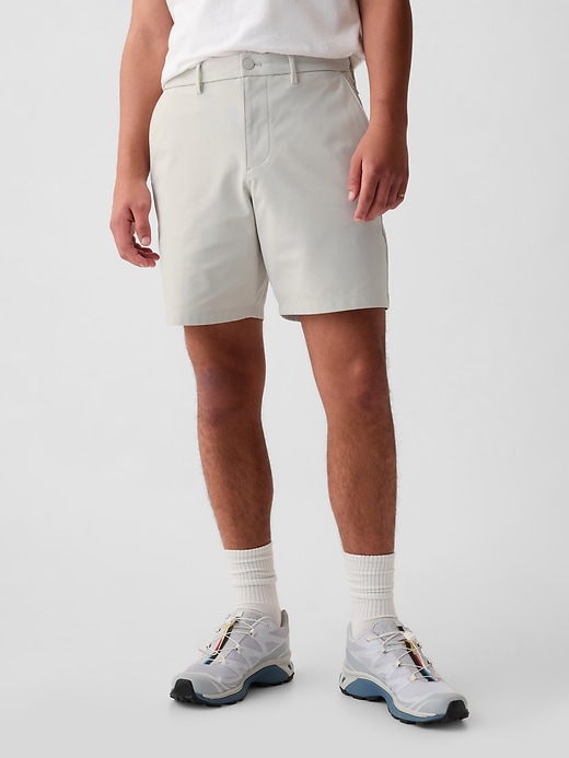 2 of 8 showing, with the color grey of product 8" Hybrid Shorts