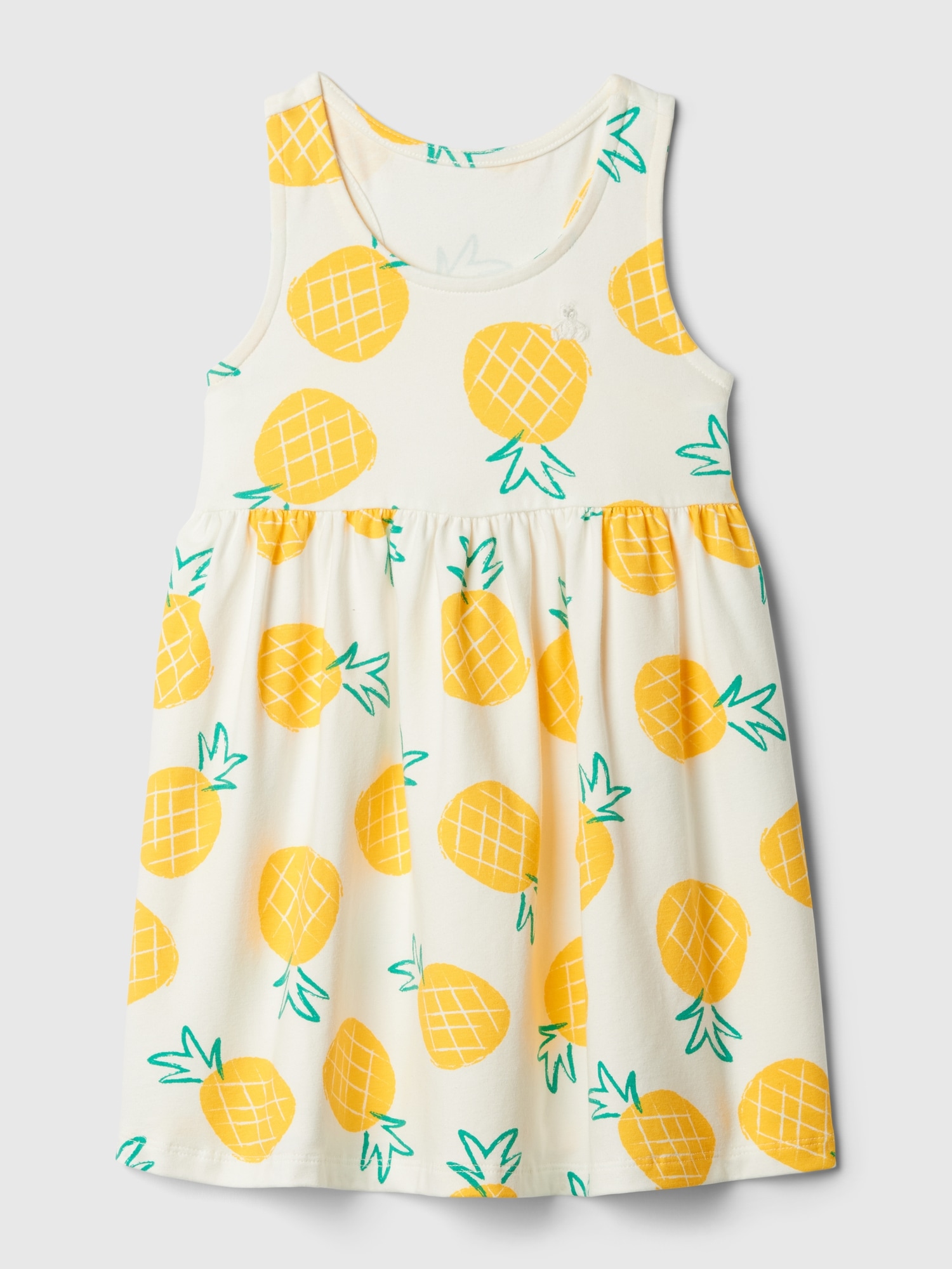 Shop Gap Baby Mix And Match Tank Dress In White Pineapples