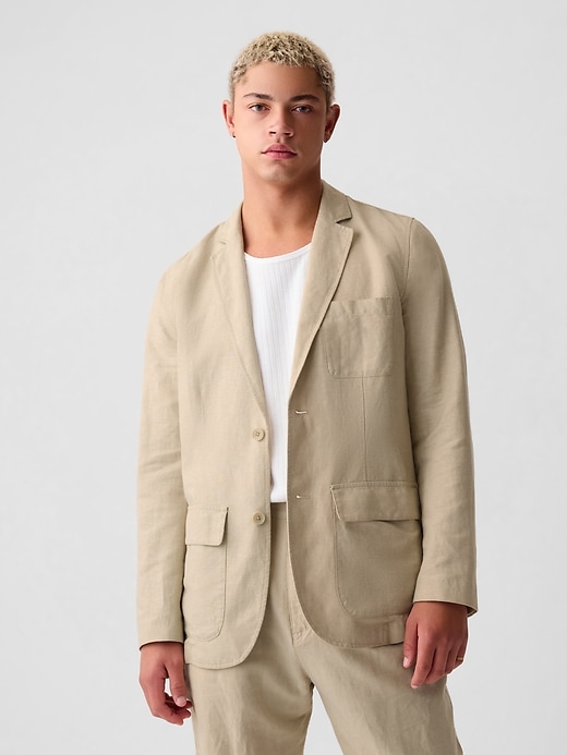 Image number 1 showing, Linen-Cotton Blazer