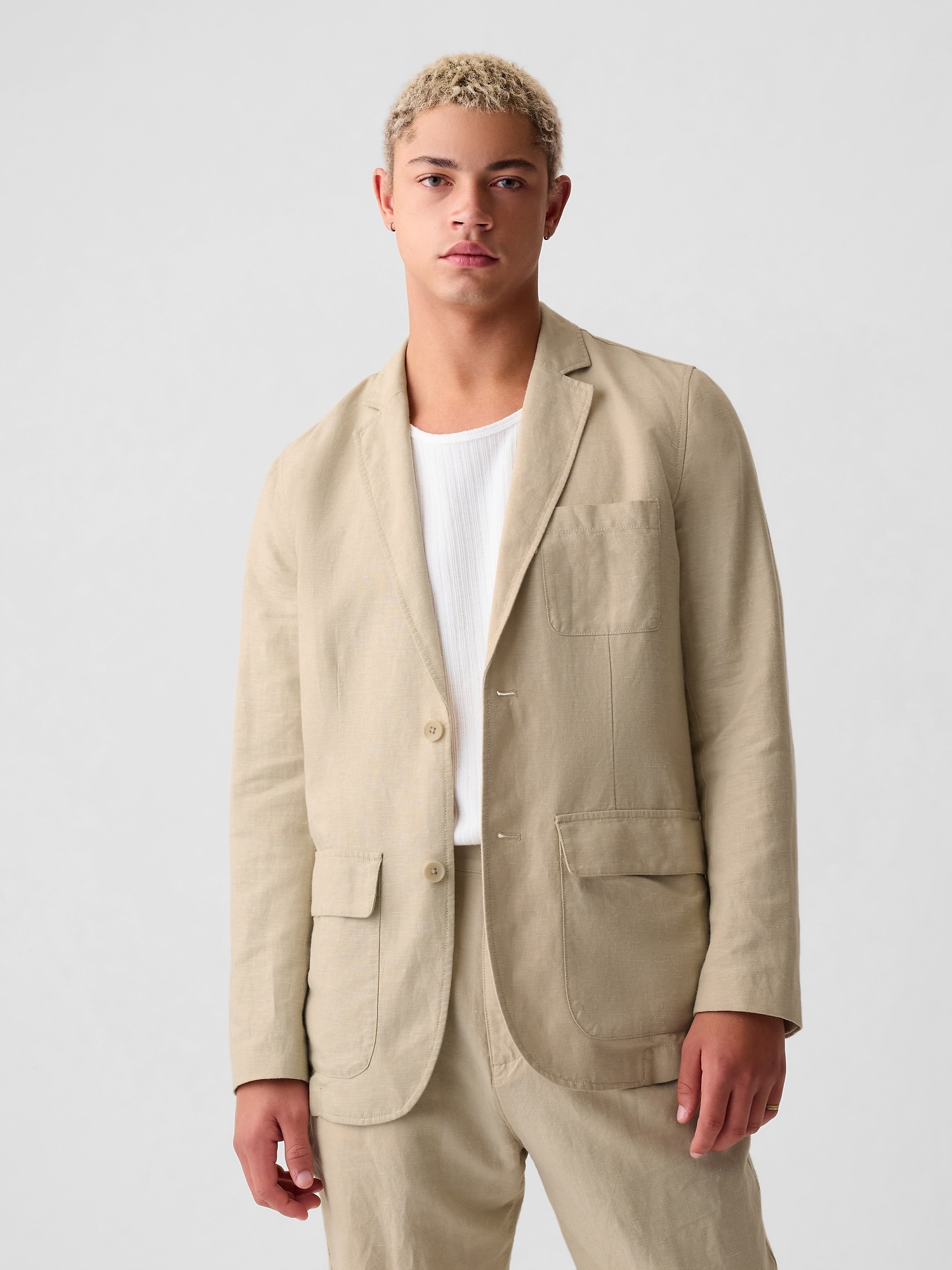 Linen-Cotton Blazer