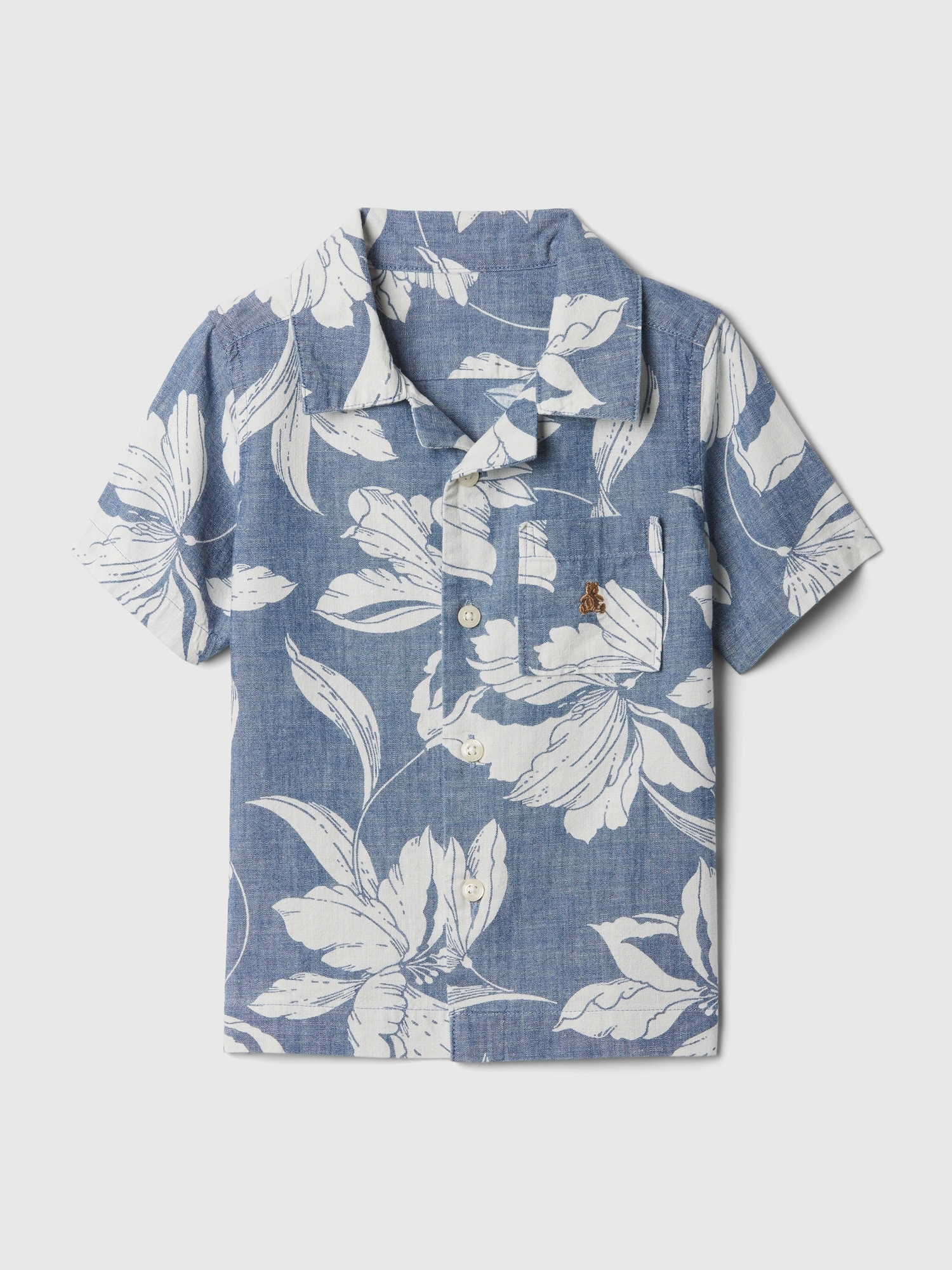 Gap Baby Oxford Shirt In Blue White Floral