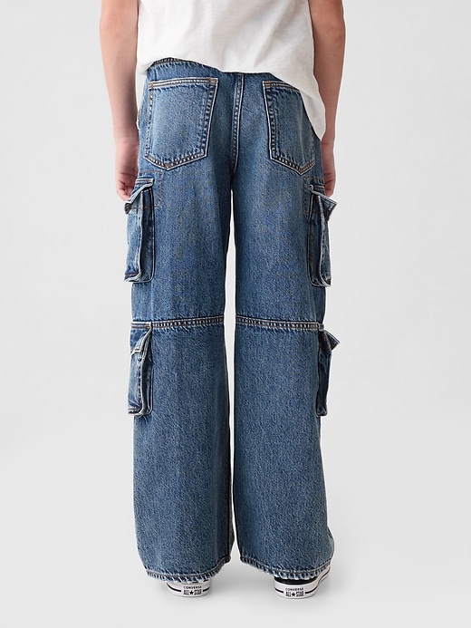 Image number 3 showing, Kids Double Cargo Baggy Jeans