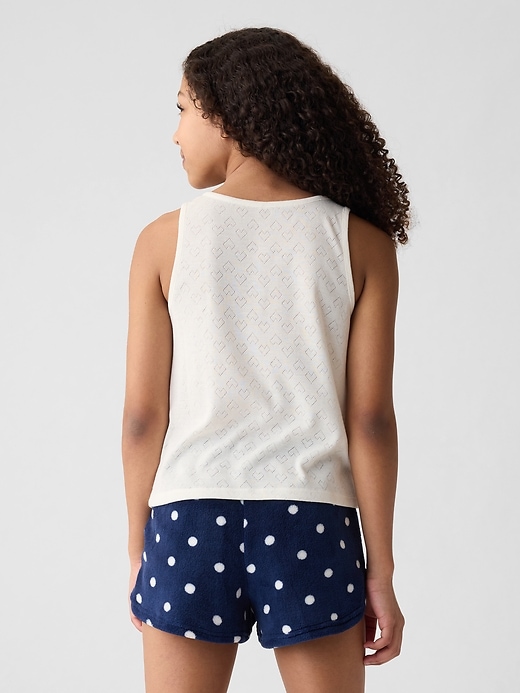 2 of 8 showing, with the color new off white of product Kids Sleep Tank Top