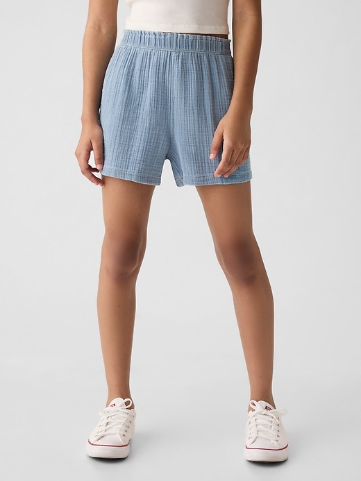 Image number 2 showing, Kids Crinkle Gauze Pull-On Shorts