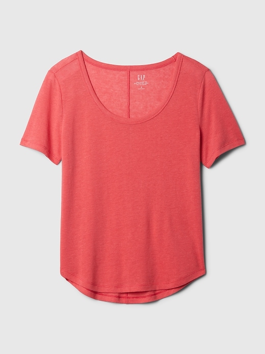 Image number 7 showing, Linen-Blend T-Shirt