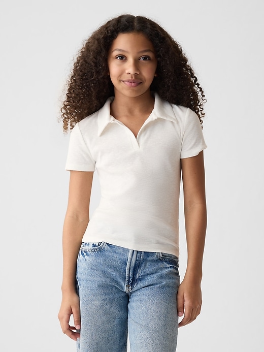 1 of 8 showing, with the color new off white of product Kids Rib T-Shirt