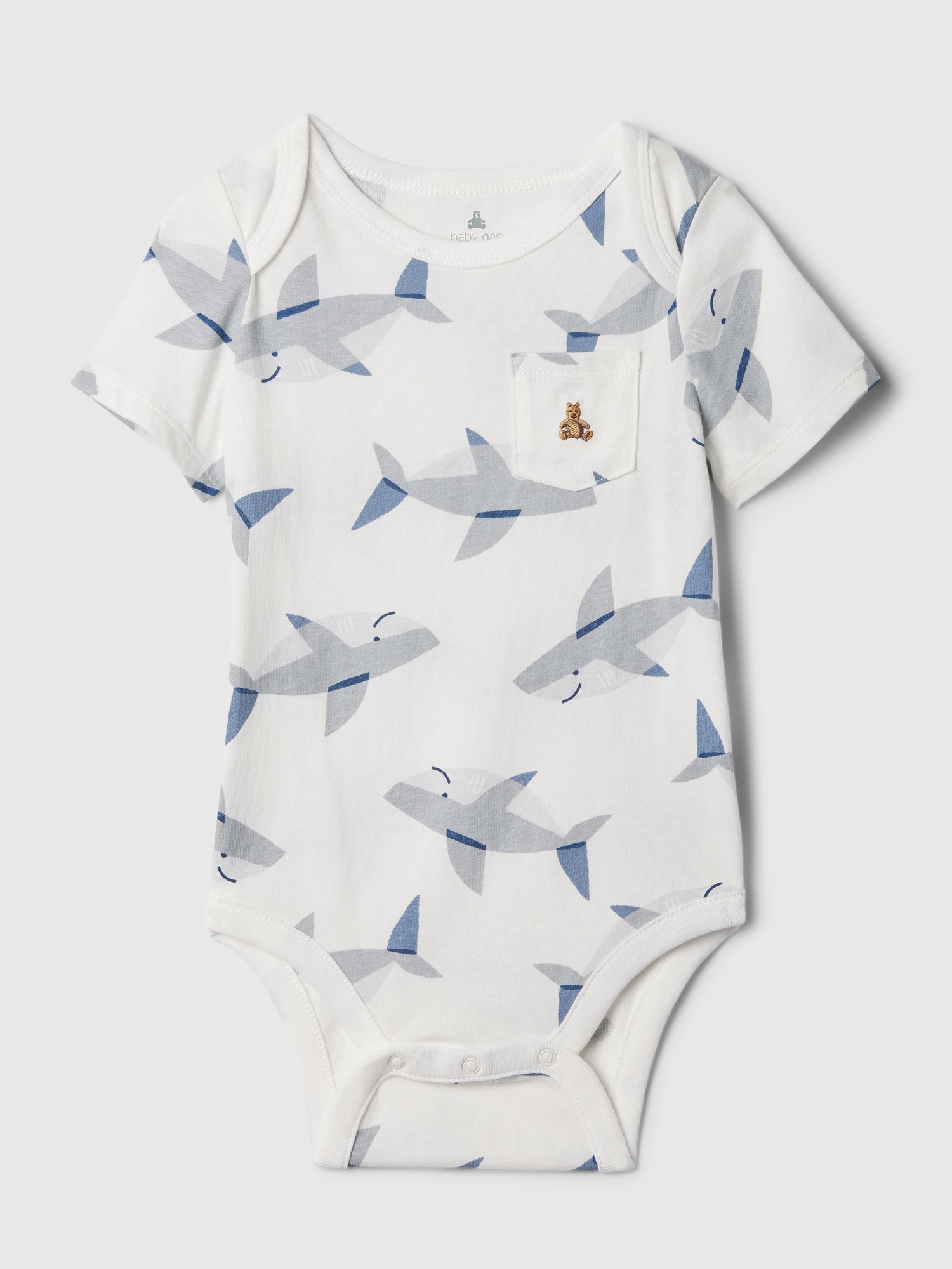 Shop Gap Baby Mix And Match Print Bodysuit In Shark Blue