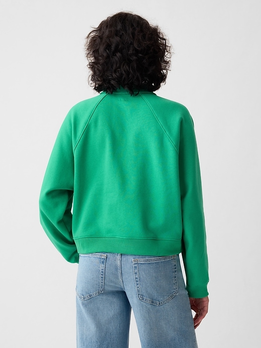 2 of 8 showing, with the color Simply green of product VintageSoft Cropped Half-Zip Pullover