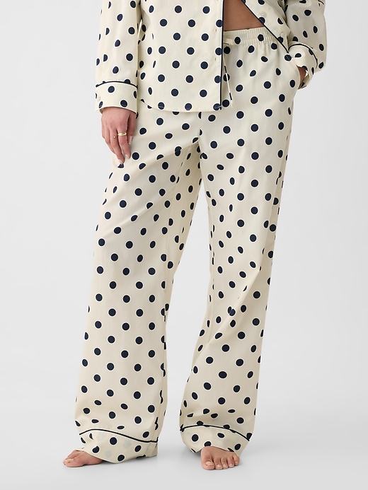 1 of 8 showing, with the color polka dots of product Poplin PJ Pant
