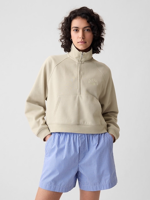 Image number 4 showing, Vintage Soft Cropped Half-Zip Pullover