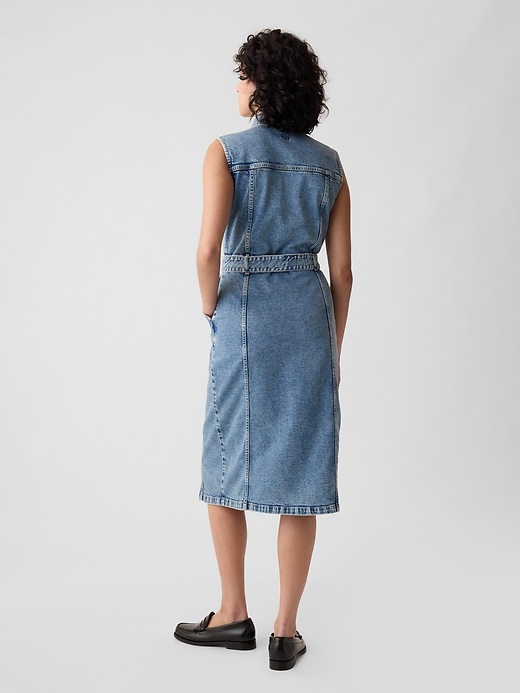 Image number 2 showing, Denim Midi Dress