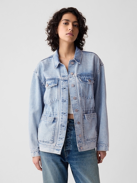 Image number 1 showing, Cinched Denim Jacket