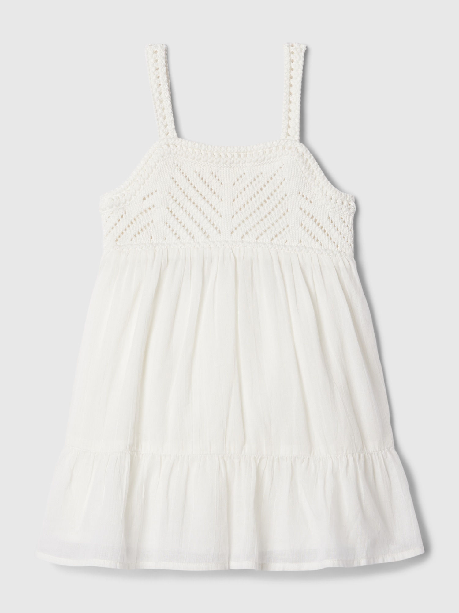 Shop Gap Baby Crochet Tank Dress In Off White