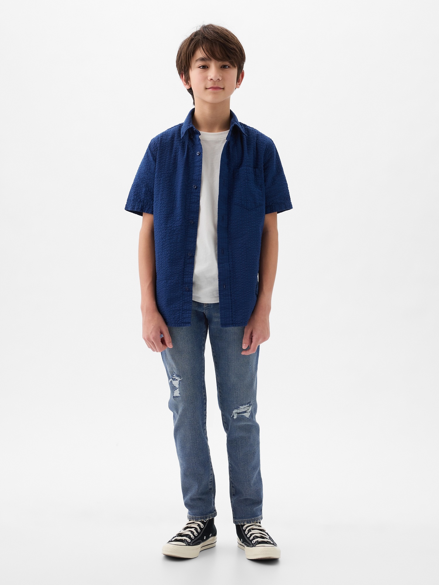 Детские джинсы Gap Kids Rip & Repair Slim Jeans