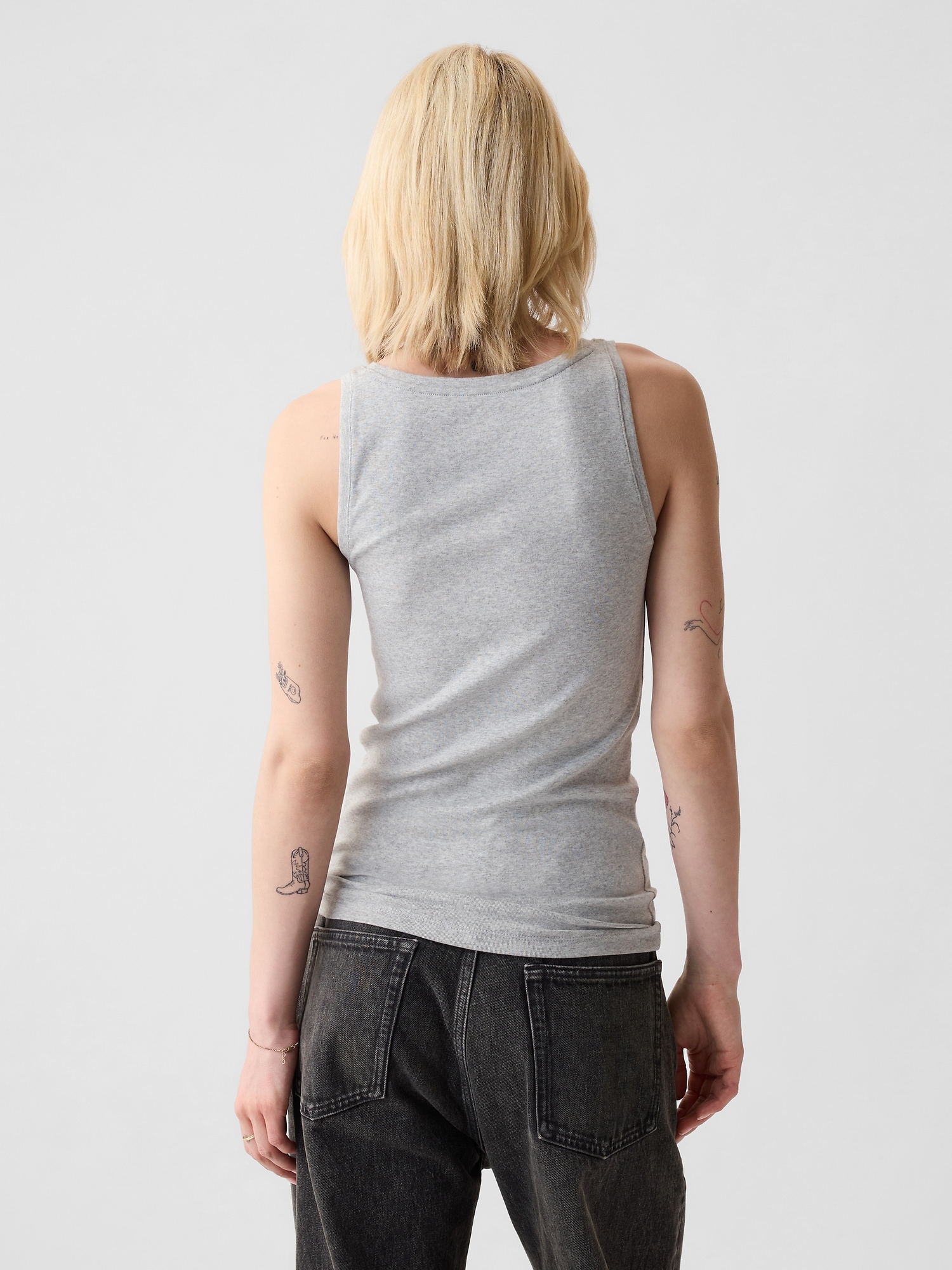 Two stretch organic cotton tank tops