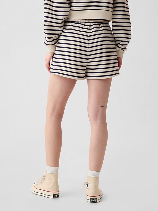 2 of 8 showing, with the color navy blue & white stripe of product VintageSoft Dolphin Sweat Shorts