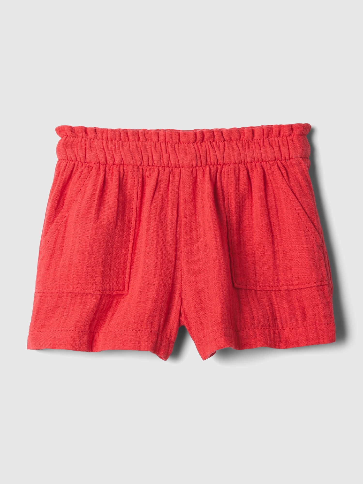 Gap Baby Crinkle Gauze Pull-on Shorts In Red