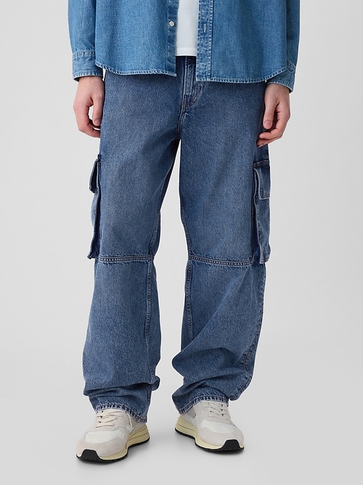 Image number 3 showing, Cargo Baggy Jeans