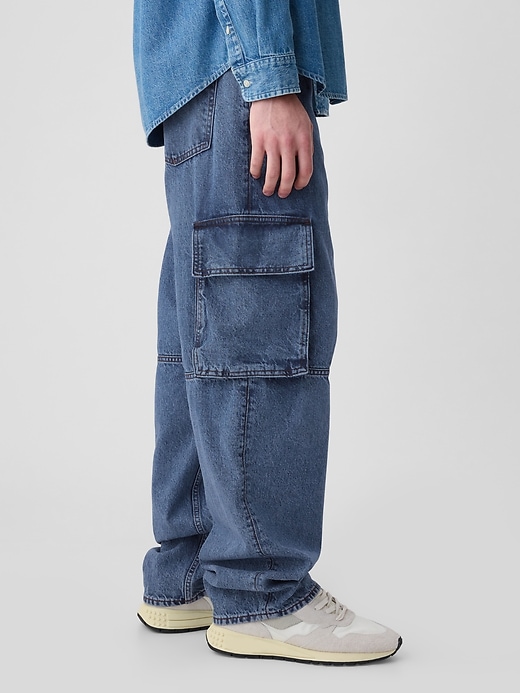 Image number 4 showing, Cargo Baggy Jeans