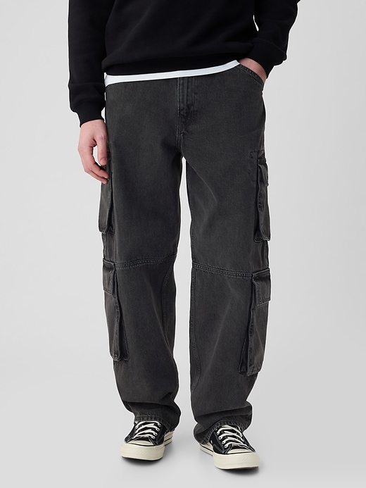Image number 3 showing, Double Cargo Baggy Jeans