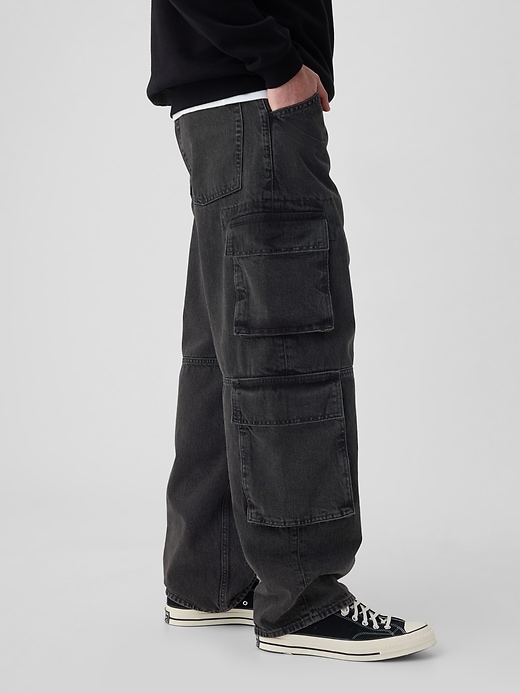 Image number 4 showing, Double Cargo Baggy Jeans