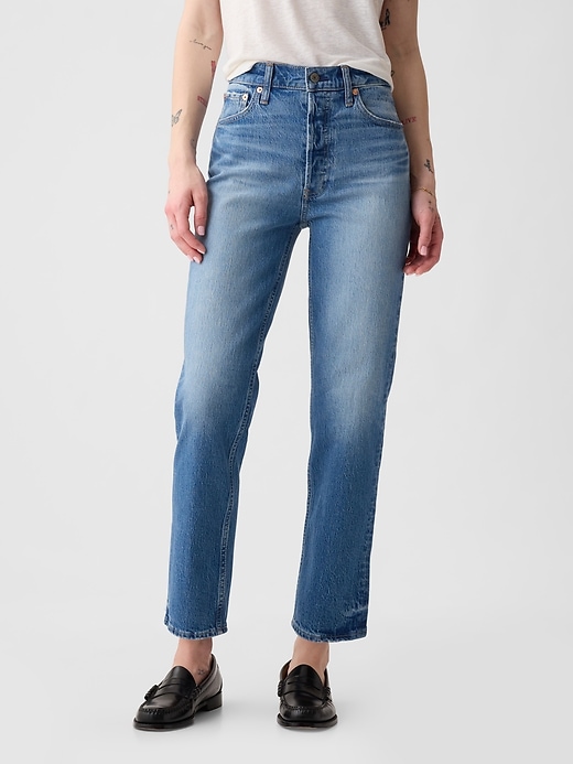 Image number 2 showing, High Rise Cheeky Straight Jeans