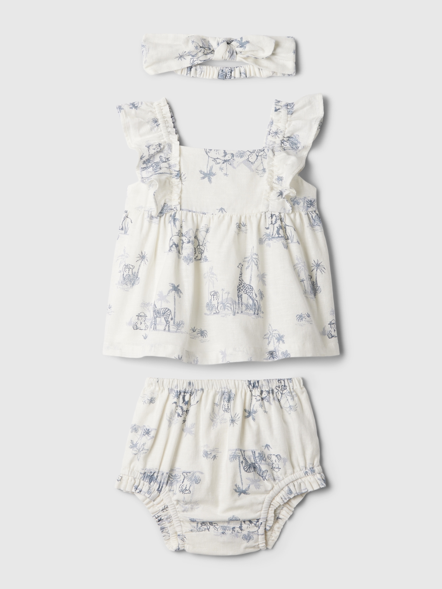 Shop Gap Baby Linen-cotton Outfit Set In Toile
