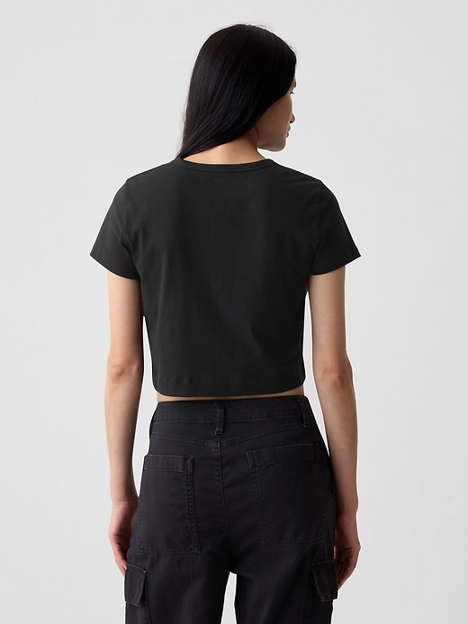 Image number 2 showing, Organic Cotton Vintage Shrunken Cropped T-Shirt