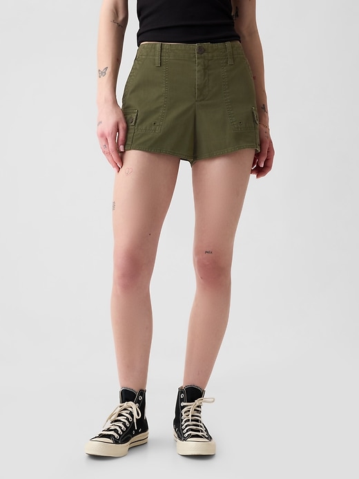 Image number 2 showing, 3" Low Rise Y2K Cargo Shorts