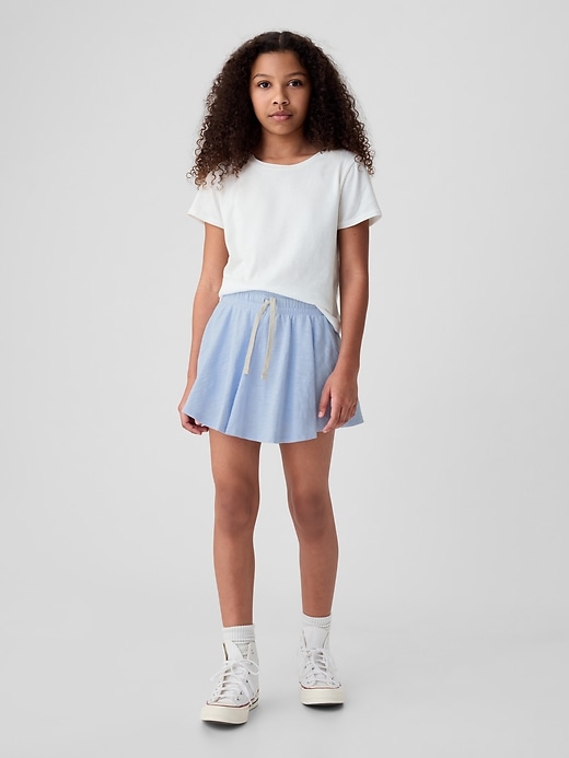 1 of 8 showing, with the color bicoastal blue of product Kids Easy Skort