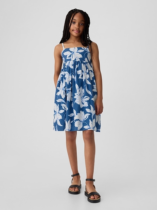 1 of 8 showing, with the color blue white floral of product Kids Floral Dress