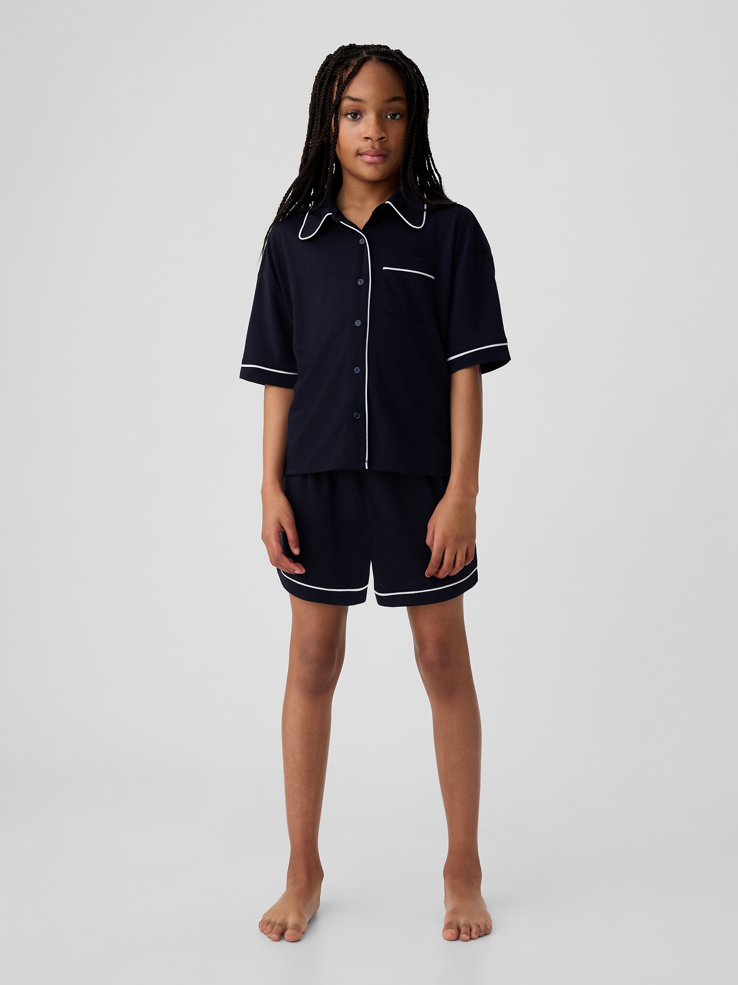 Kids Recycled French Terry PJ Short Set