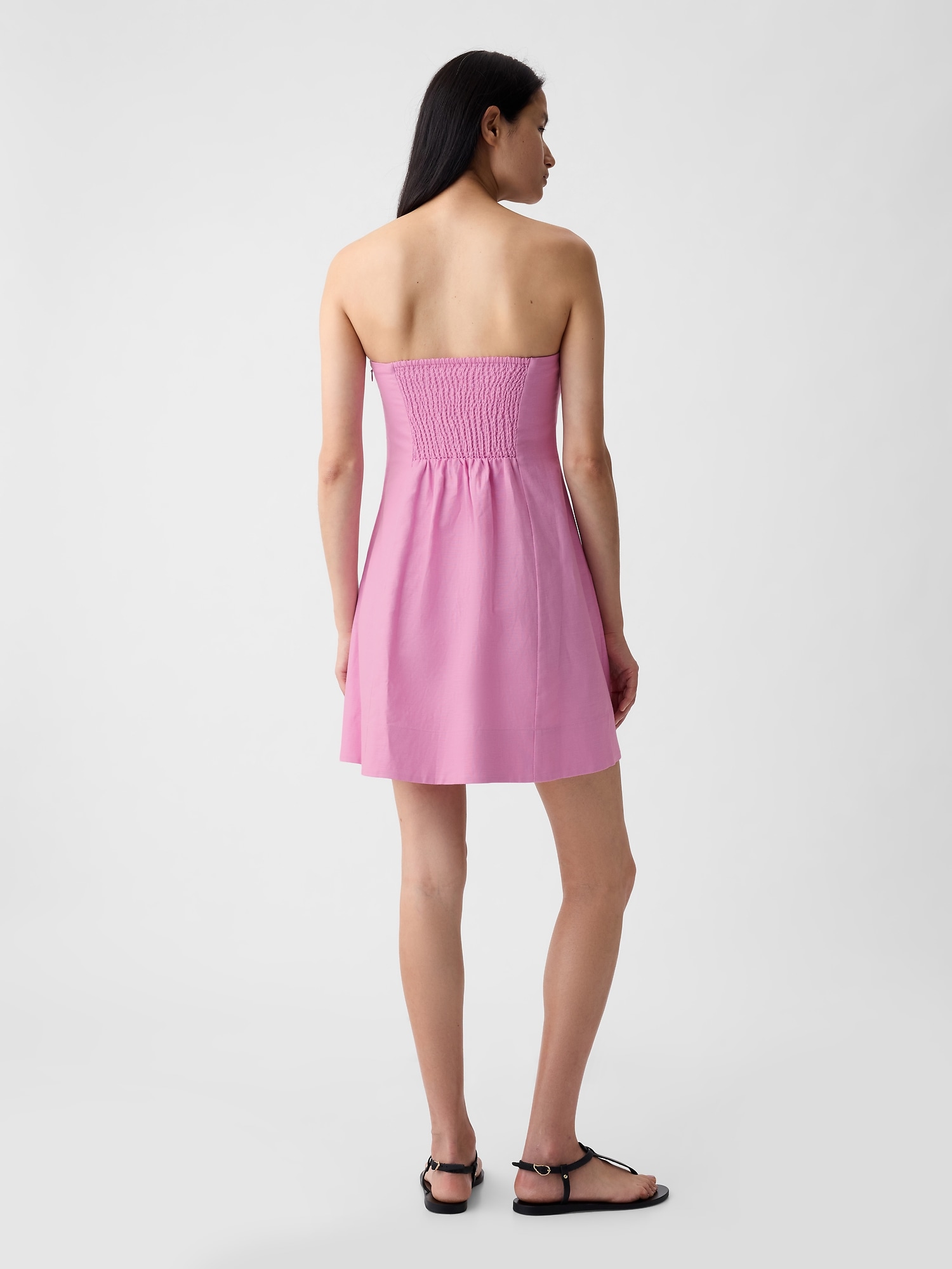 Linen-Cotton Mini Dress | Gap