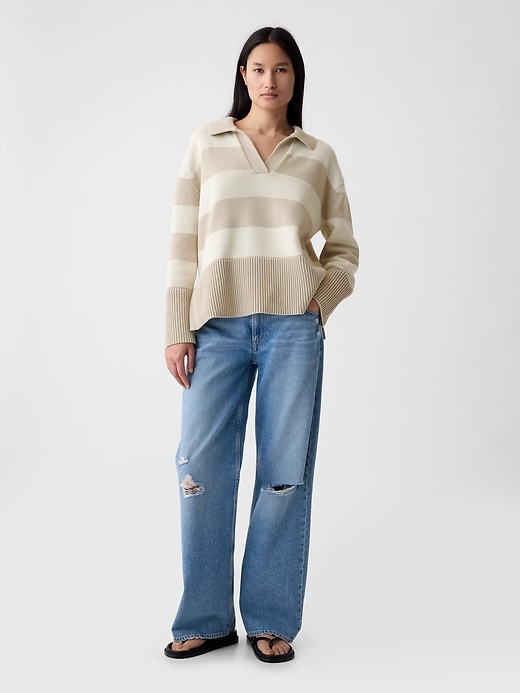 Image number 7 showing, 24/7 Split-Hem Polo Sweater