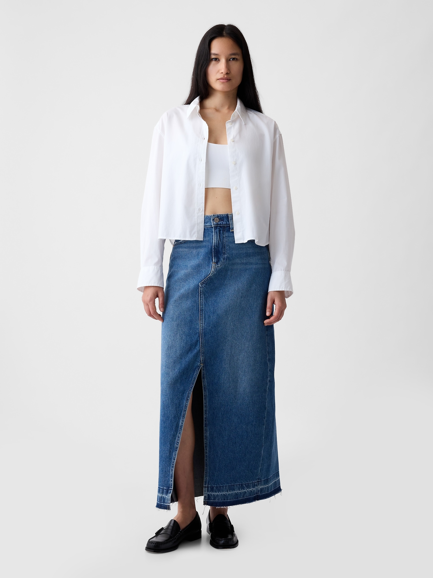 Denim Maxi Skirt