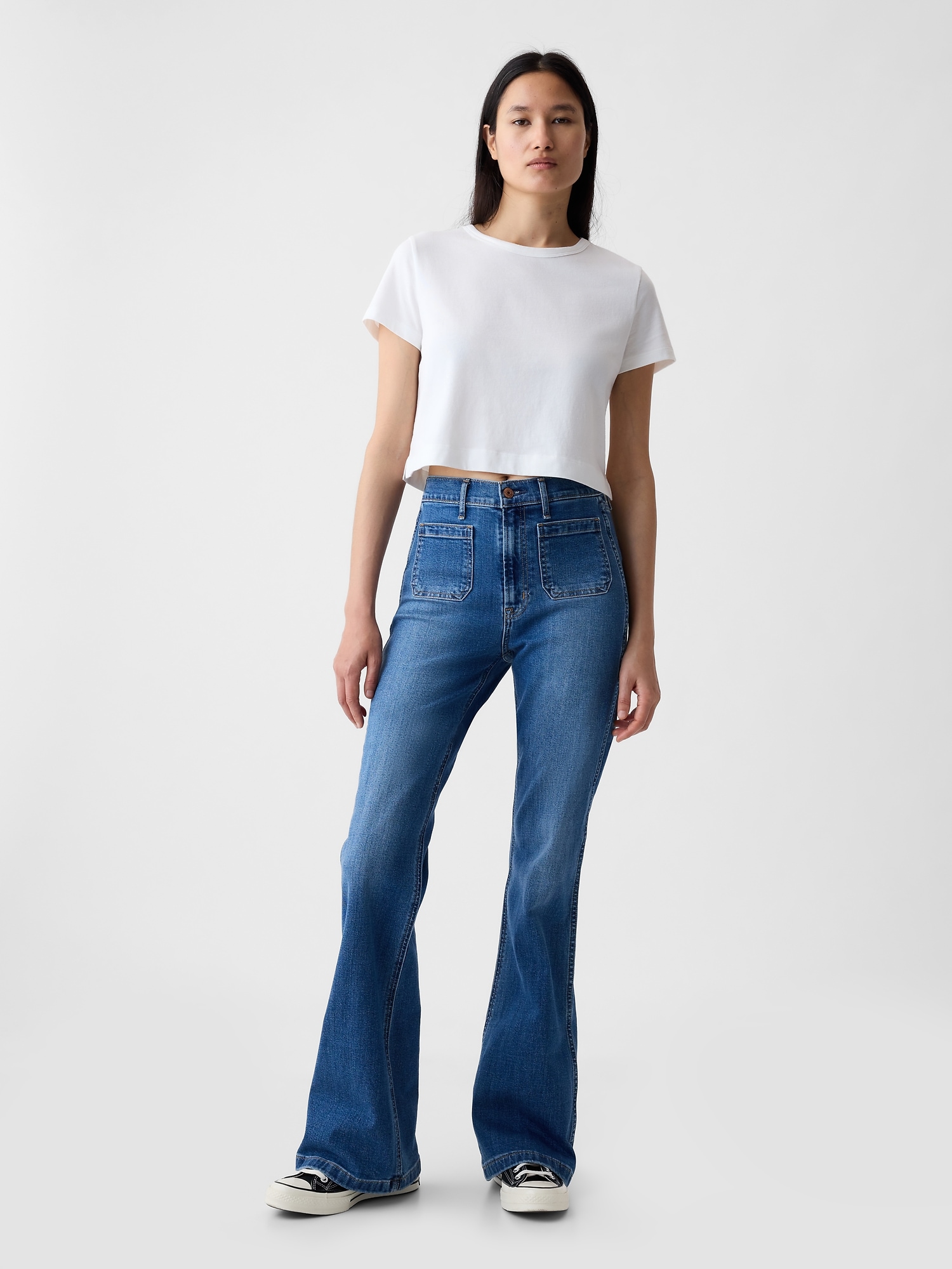 High Rise 70s Flare Jeans