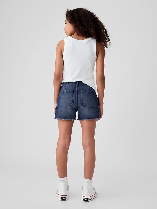 Image number 2 showing, Kids Low Rise Stride Cargo Denim Shorts