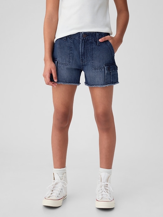 Image number 3 showing, Kids Low Rise Stride Cargo Denim Shorts