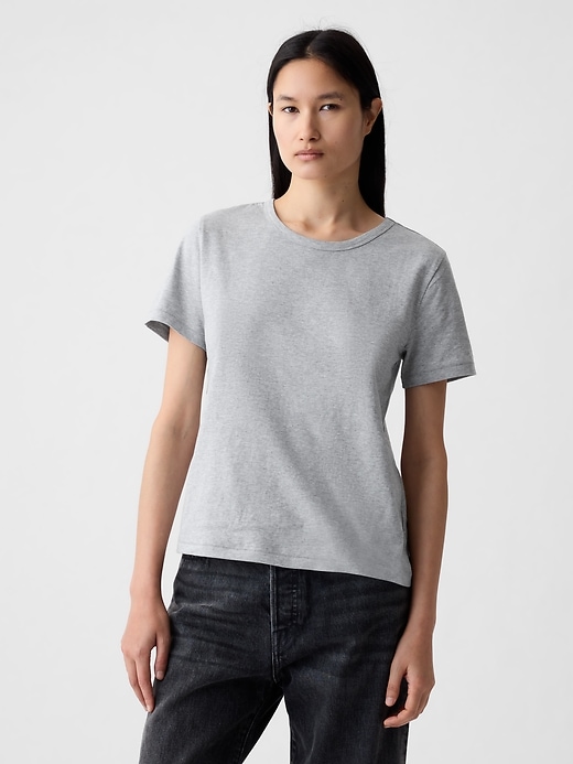 Image number 1 showing, Organic Cotton Vintage Crewneck T-Shirt