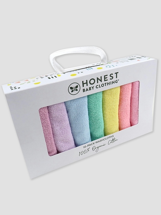 Image number 4 showing, Honest Baby Clothing Ten Pack Organic Cotton Baby Terry Washcloths
