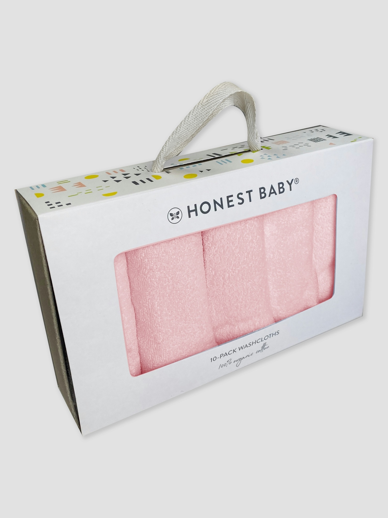 Honest Baby Clothing Ten Pack Organic Cotton Baby Terry Washcloths