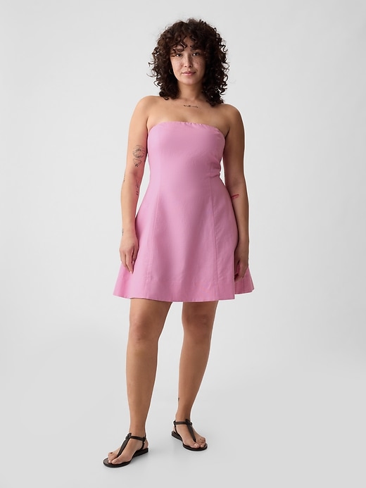 Image number 4 showing, Linen-Cotton Mini Dress